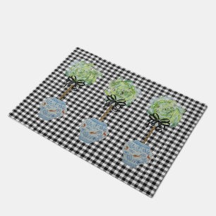 Topiaries Blue en White Ginger Jar Doormat Rug Deurmat