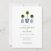 Topiaries Easter brunch & eggs hunt invitation (Devant)
