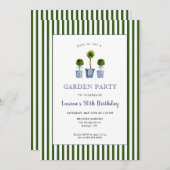 Topiaries Tuin Verjaardagsfeest Kaart (Voorkant / Achterkant)