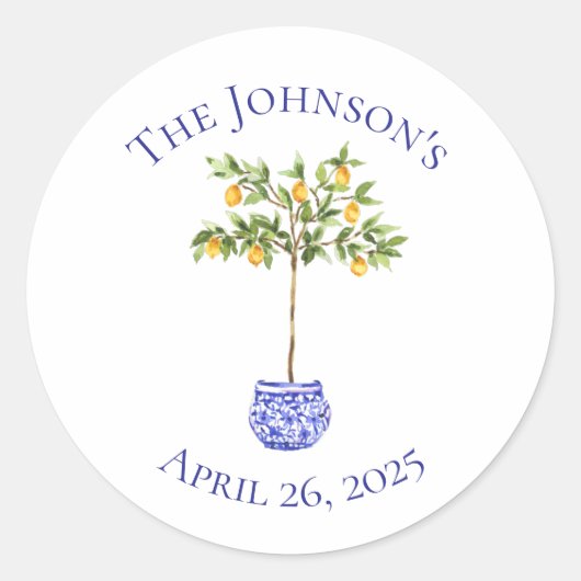 Topiary au citron - Stickers ronds (Devant)