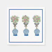 Topiary Blau-Witte Gemberpot Servet (Voorkant)