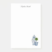 Topiary, Blauw & wit aardewerk Post-it® Notes (Voorkant)