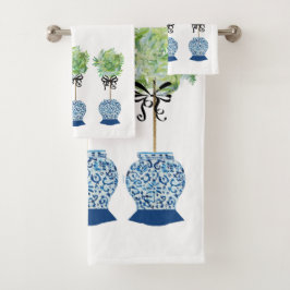 Topiary Blue en White Ginger Jar Bad Handdoek