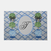 Topiary Blue Ginger Jars jars Doormat Welcome Mat (Voorkant)