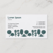 Topiary - Dk Moss Green over White Visitekaartje (Achterkant)