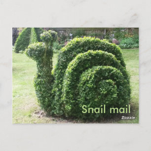 Topiary garden slak post leuk groen briefkaart