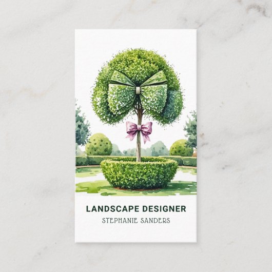 Topiary Landscape Designer Visitekaartje (Voorkant)