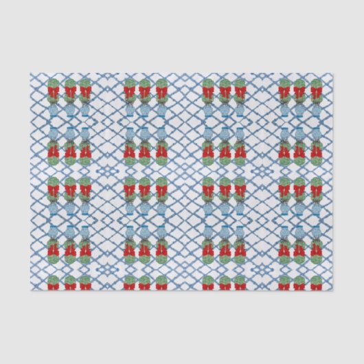 Topiary met Kerstmis Chinoiserie Bamboo Tissuepapier (Voorkant)