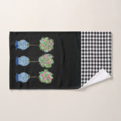 Topiary Rozen Black en White Ginger Jar Handdoek (Handdoek)