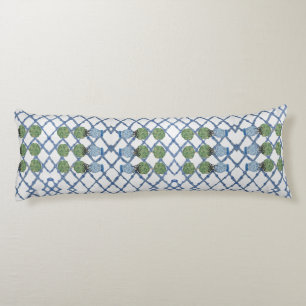 Topiary Topiaries Blue White Ginger Jar Jars  Lichaamskussen