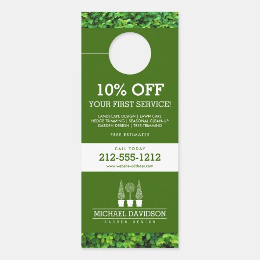 Topiary Trio Gardener Landscaping Green/White (Voorkant)