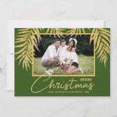 Topical Green-kerstfoto Feestdagenkaart (Voorkant)