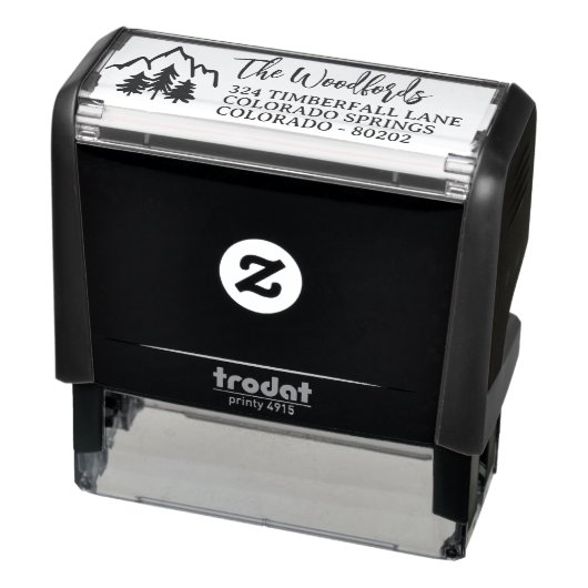 Topjes in bergen en ringzegens  zelfinktende stempel (Product)