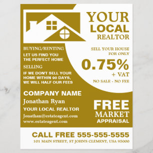 Topjes, Realtor, Estate Agent Adverteren Flyer