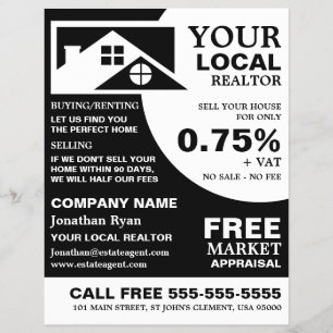 Topjes, Realtor, Estate Agent Adverteren Flyer