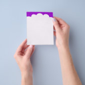 Topjes voor wolken - Paars Flyer (Hand)