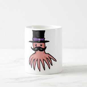 Topkaart en Mok van Mustache Roze Octopus