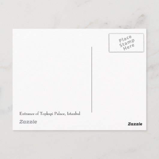Topkapi Palace Briefkaart (Achterkant)