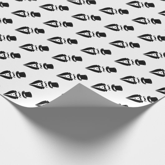 Toplepel Tuxedo Snorhaar Bruiloft Cadeaupapier (Hoek)