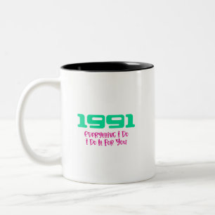 Topnummer 1991 tweekleurige koffiemok