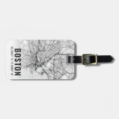 Topografie van Boston City Map Bagagelabel (Voorkant horizontaal)