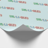 Topografie van lettergrepen cadeaupapier (Hoek)