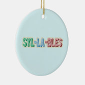 Topografie van lettergrepen keramisch ornament (Rechts)