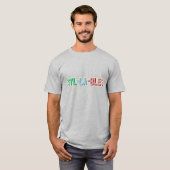Topografie van lettergrepen t-shirt (Voorkant volledig)