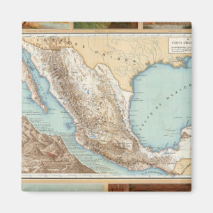 Topografie van Mexico Magneet