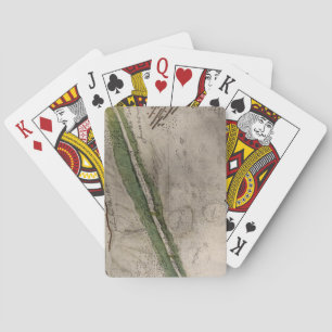 Topografisch diagram van het slagveld van de litt speelkaarten