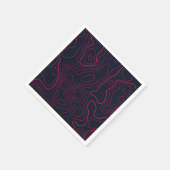 Topografisch kaartpatroon servet (Hoek)