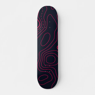 Topografisch kaartpatroon skateboard