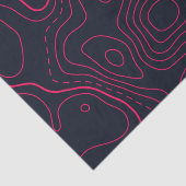 Topografisch kaartpatroon tissuepapier (Detail)