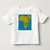 Topografisch uitzicht van Afrika Kinder Shirts (Voorkant)
