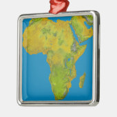 Topografisch uitzicht van Afrika Metalen Ornament (Links)