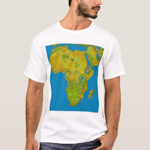 Topografisch uitzicht van Afrika T-shirt