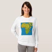Topografisch uitzicht van Afrika T-shirt (Voorkant volledig)