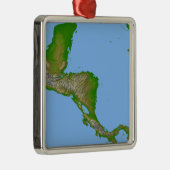 Topografisch uitzicht van Midden-Amerika Metalen Ornament (Rechts)