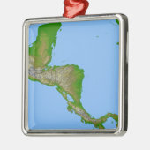 Topografisch uitzicht van Midden-Amerika Metalen Ornament (Links)