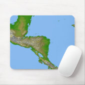 Topografisch uitzicht van Midden-Amerika Muismat (Met muis)
