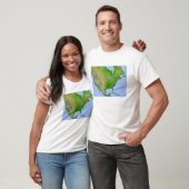 Topografisch uitzicht van Noord-Amerika T-shirt (Unisex)