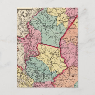 Topografische atlas van de provincie Maryland Briefkaart