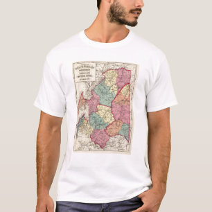 Topografische atlas van de provincie Maryland T-shirt