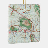 Topografische kaart Kilimanjaro Keramisch Ornament (Rechts)