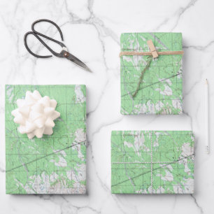  topografische kaart — McKinley foto Pri Inpakpapier Vel