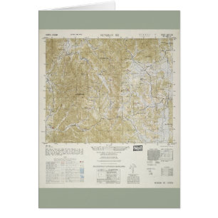 Topografische kaart Noord- en Zuid-Korea (1952)