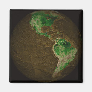 Topografische kaart van de aarde magneet