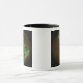 Topografische kaart van de aarde mok (Midden)