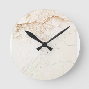 Topografische kaart van de ruïnes van het Poster T Ronde Klok