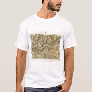 Topografische kaart van de Yosemite-vallei T-shirt